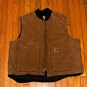 Carhartt Brown Workwear Duck Canvas Vest